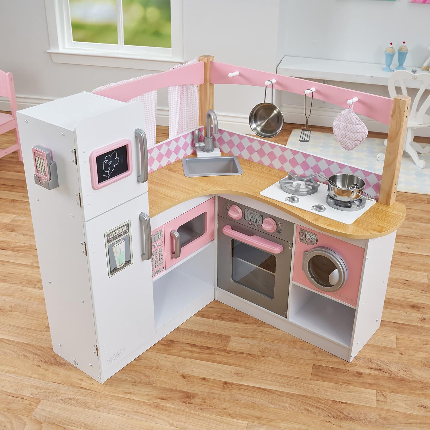 wk007 Wooden Play Kitchen for Kids