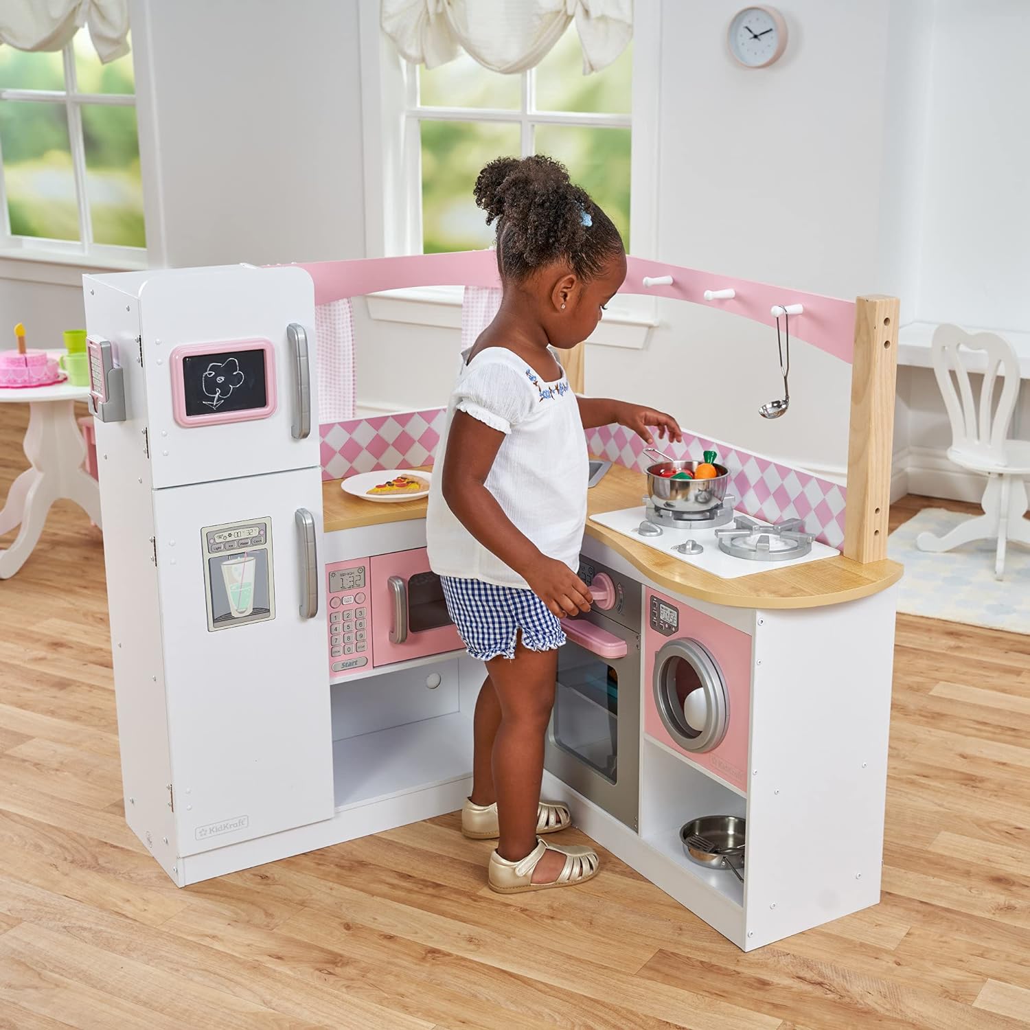 wk007 Wooden Play Kitchen for Kids