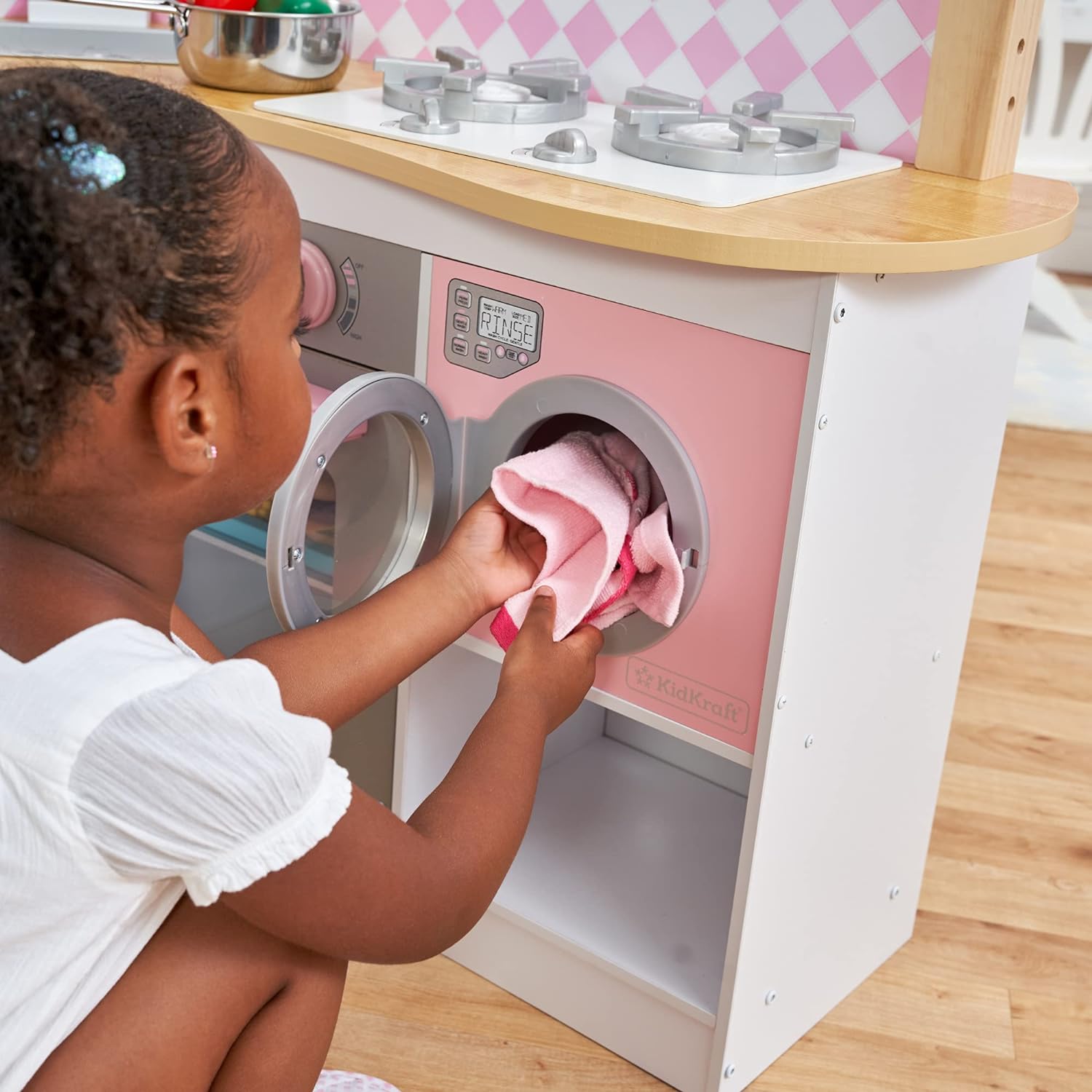 wk007 Wooden Play Kitchen for Kids