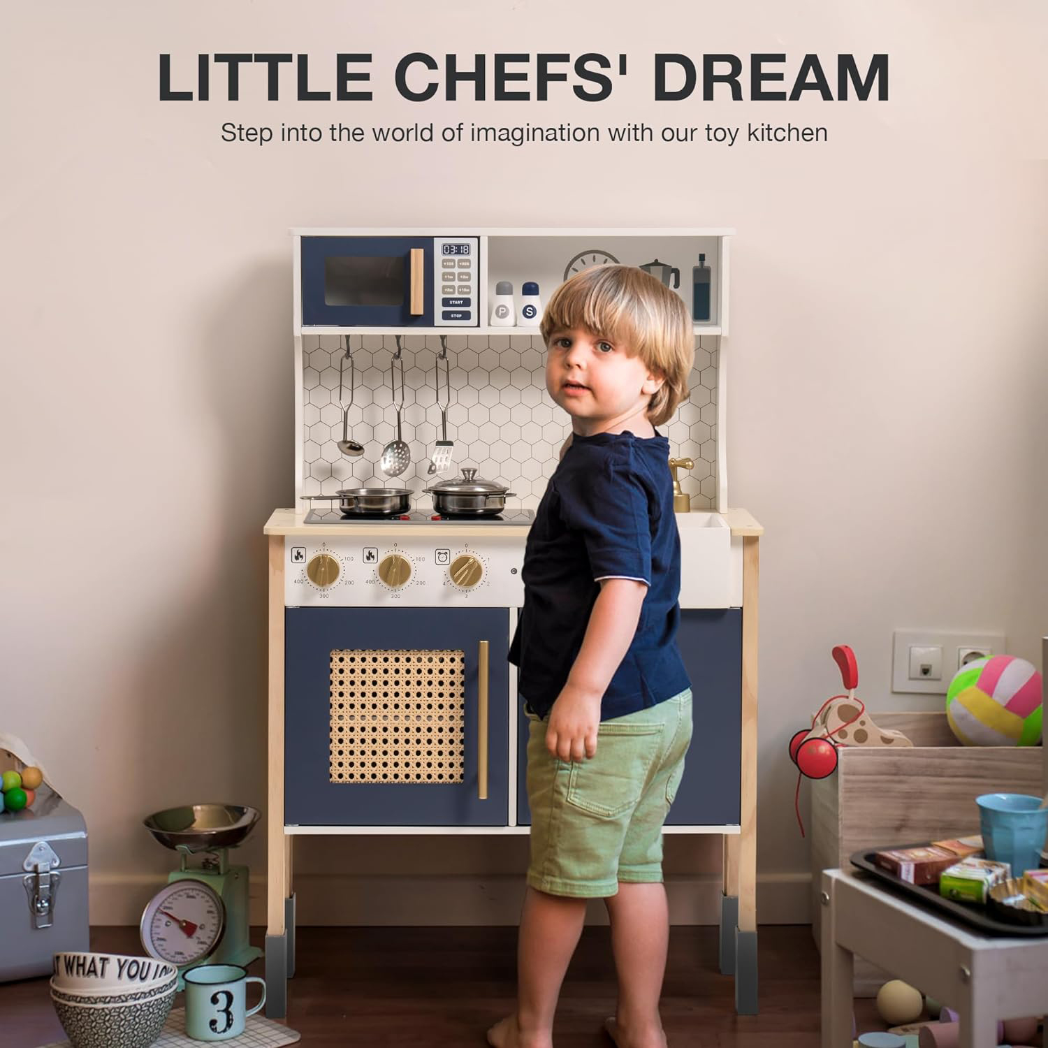 wk008 Wooden Play Kitchen
