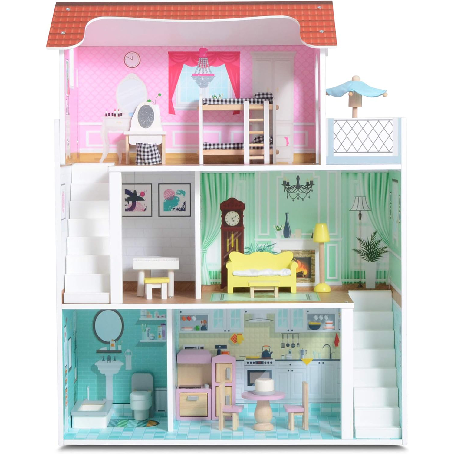 dh005 Wooden Dollhouse 