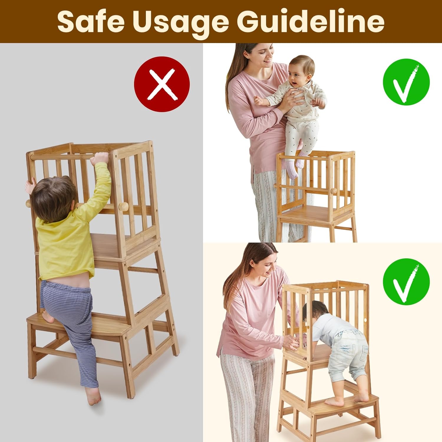 wf001 Kids Kitchen Step Stool