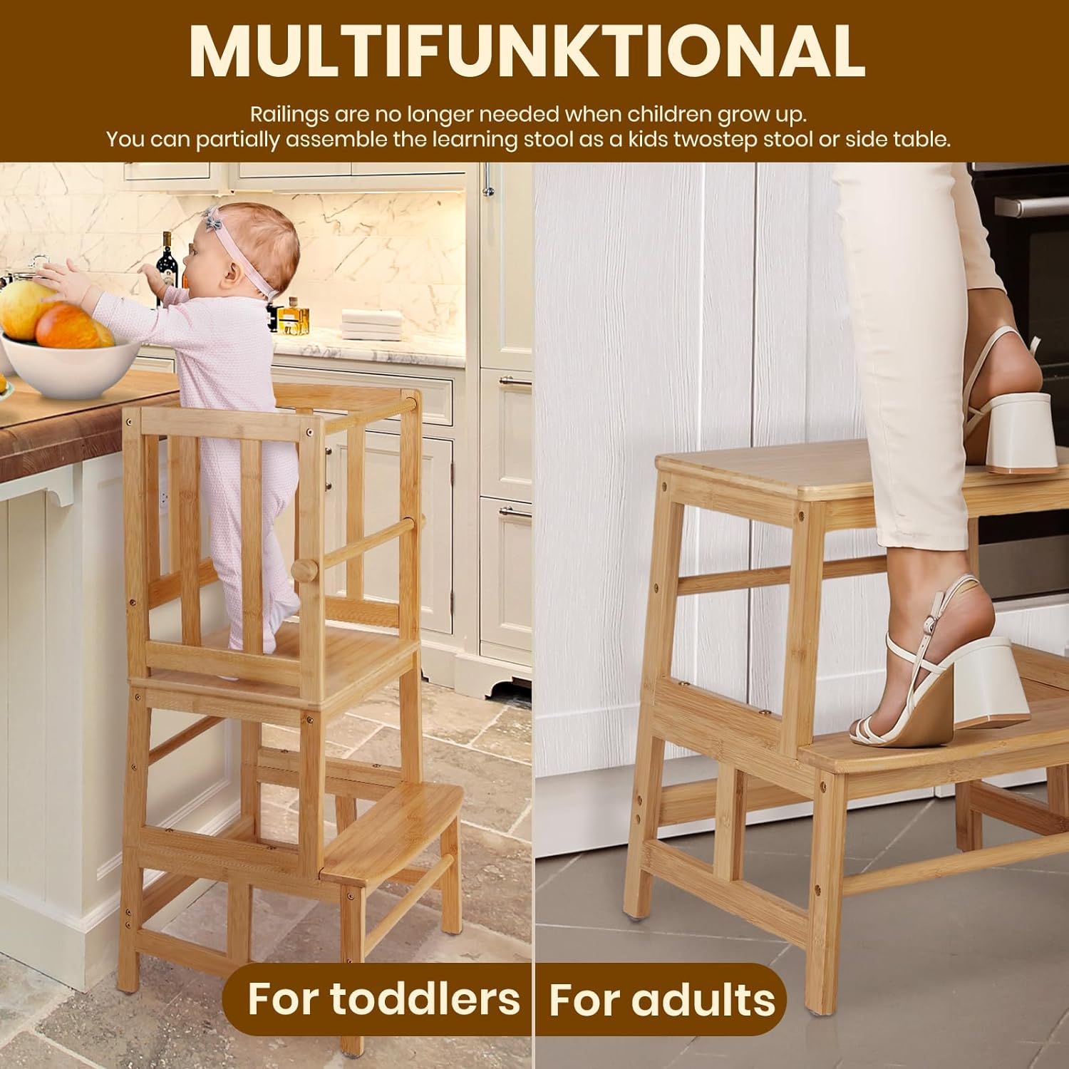 wf001 Kids Kitchen Step Stool