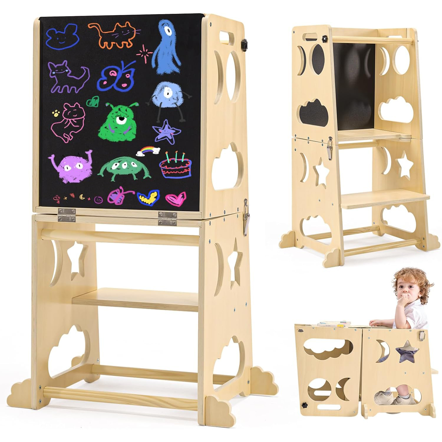 wf006 Tower Kitchen Stool Helper 