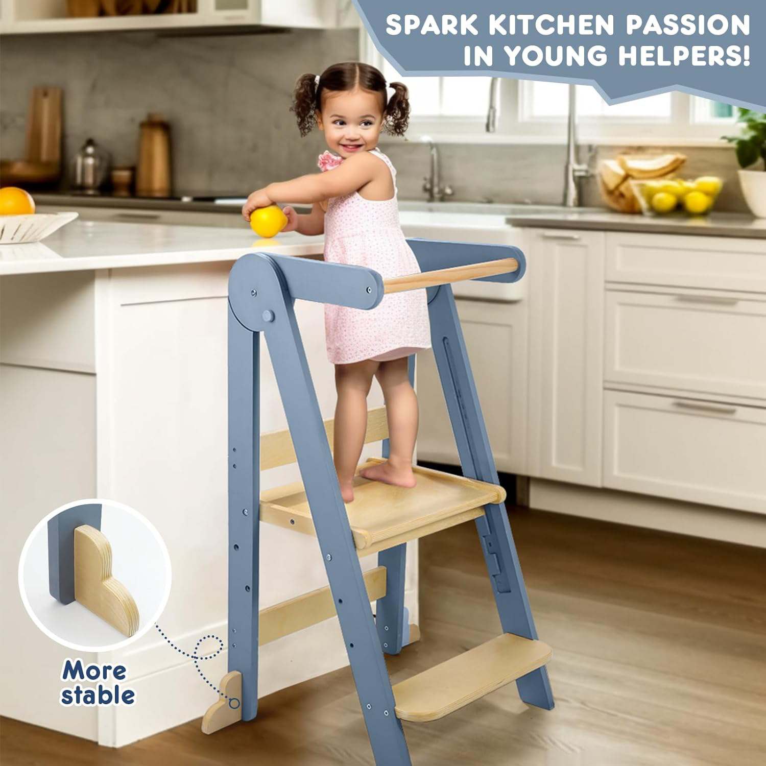 wf008 Kids Kitchen Step Stool