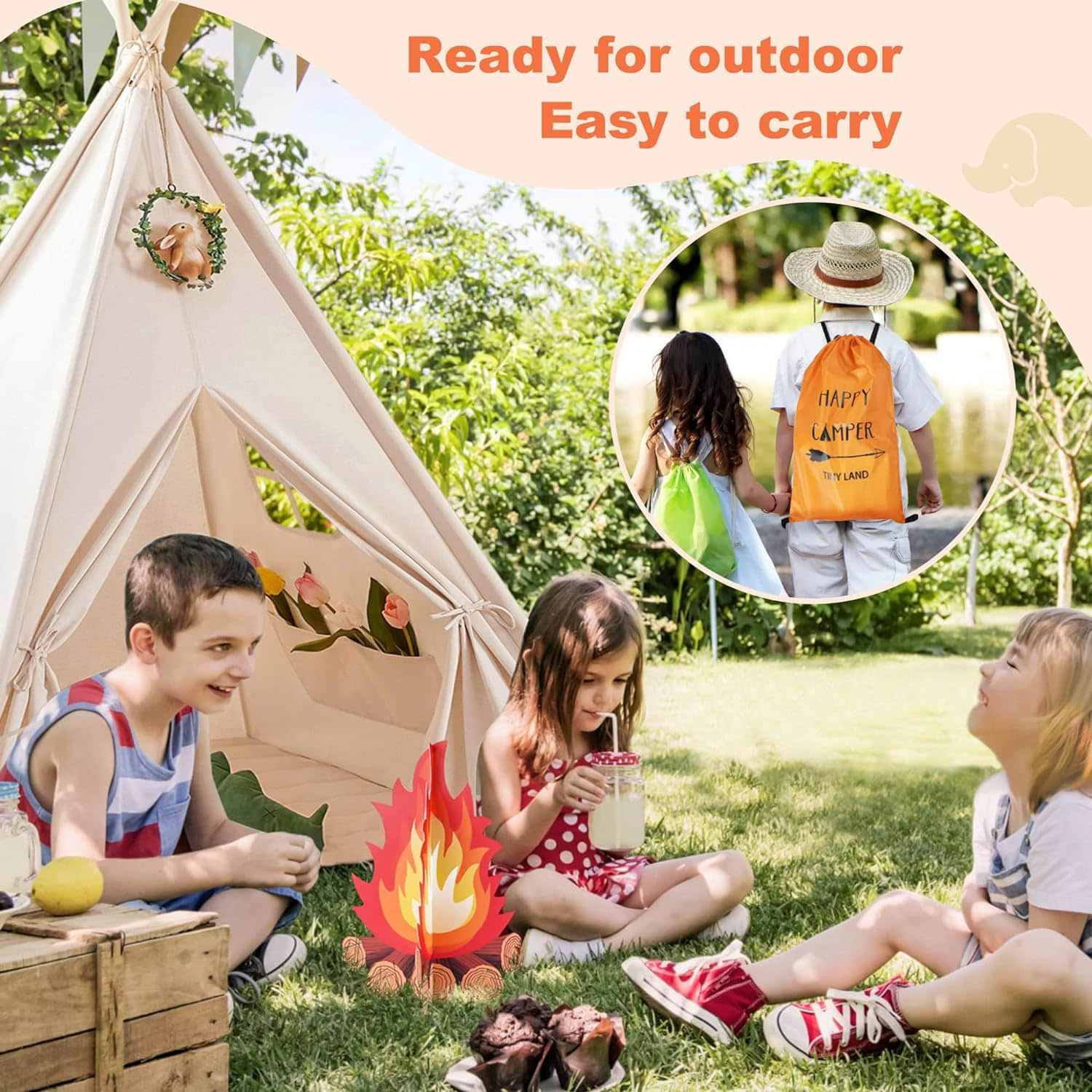 PR002  Kids Teepee Tent