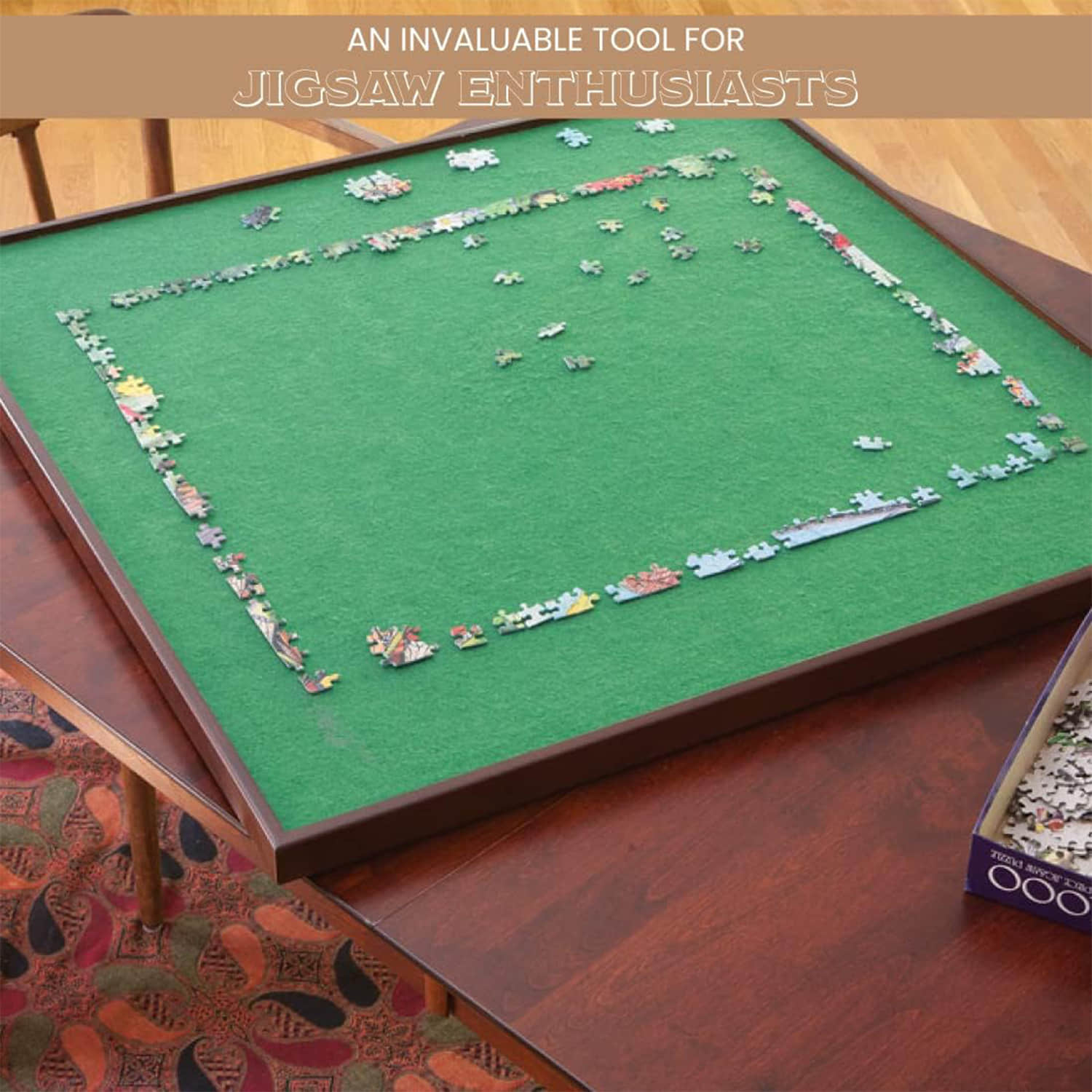 PT004 Square Spinning Lazy Susan Puzzle Table 