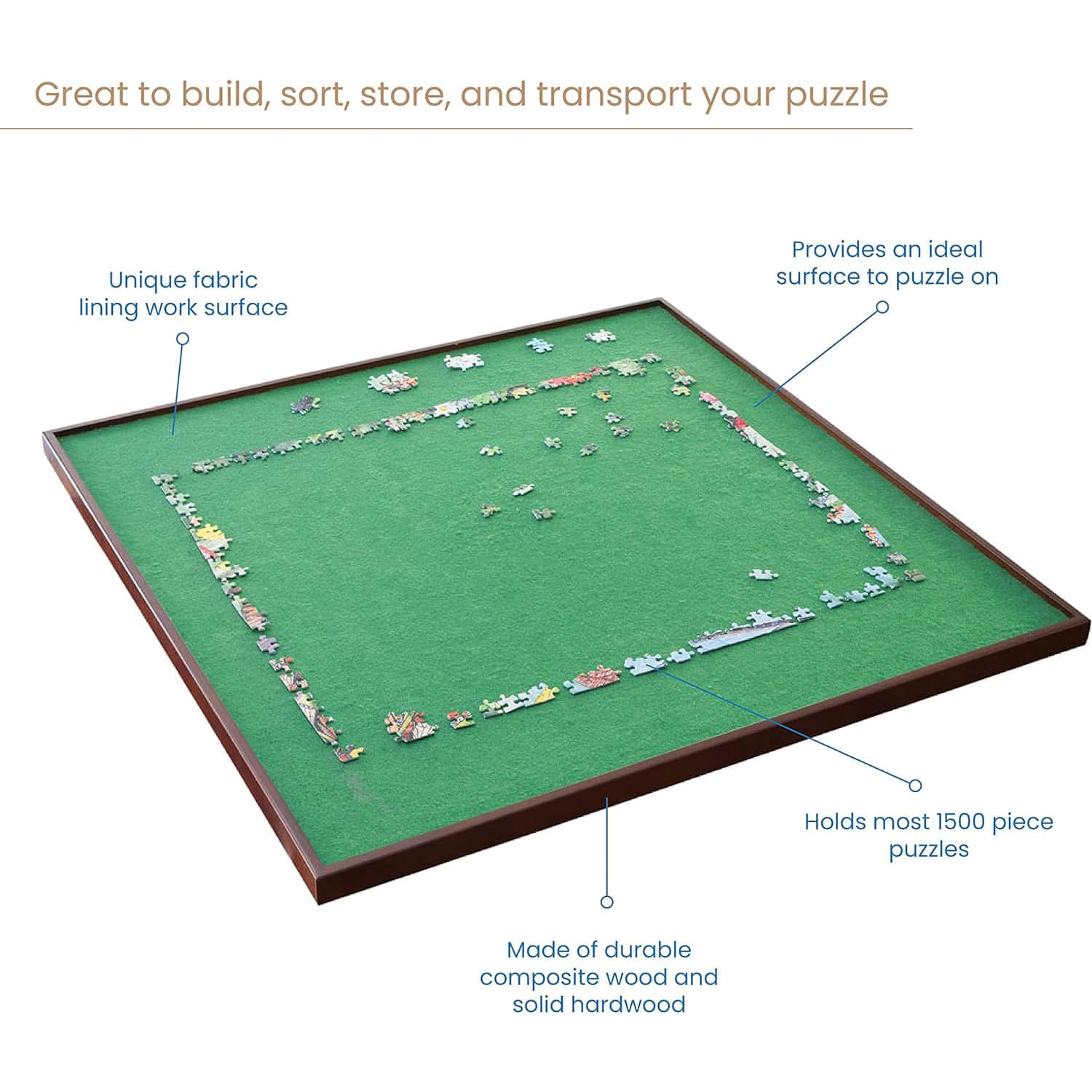PT004 Square Spinning Lazy Susan Puzzle Table 
