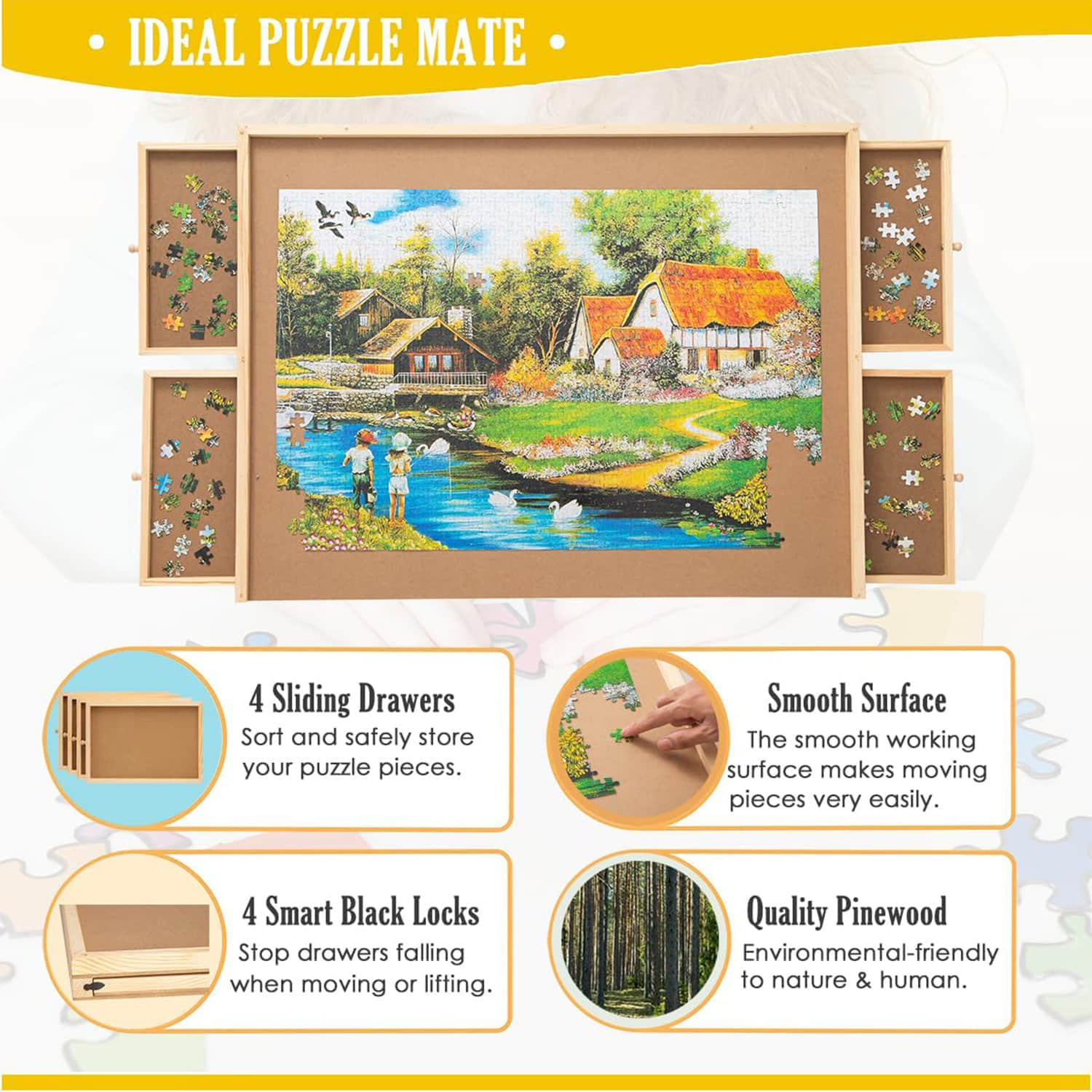 PT001 Wooden Jigsaw Puzzle Board