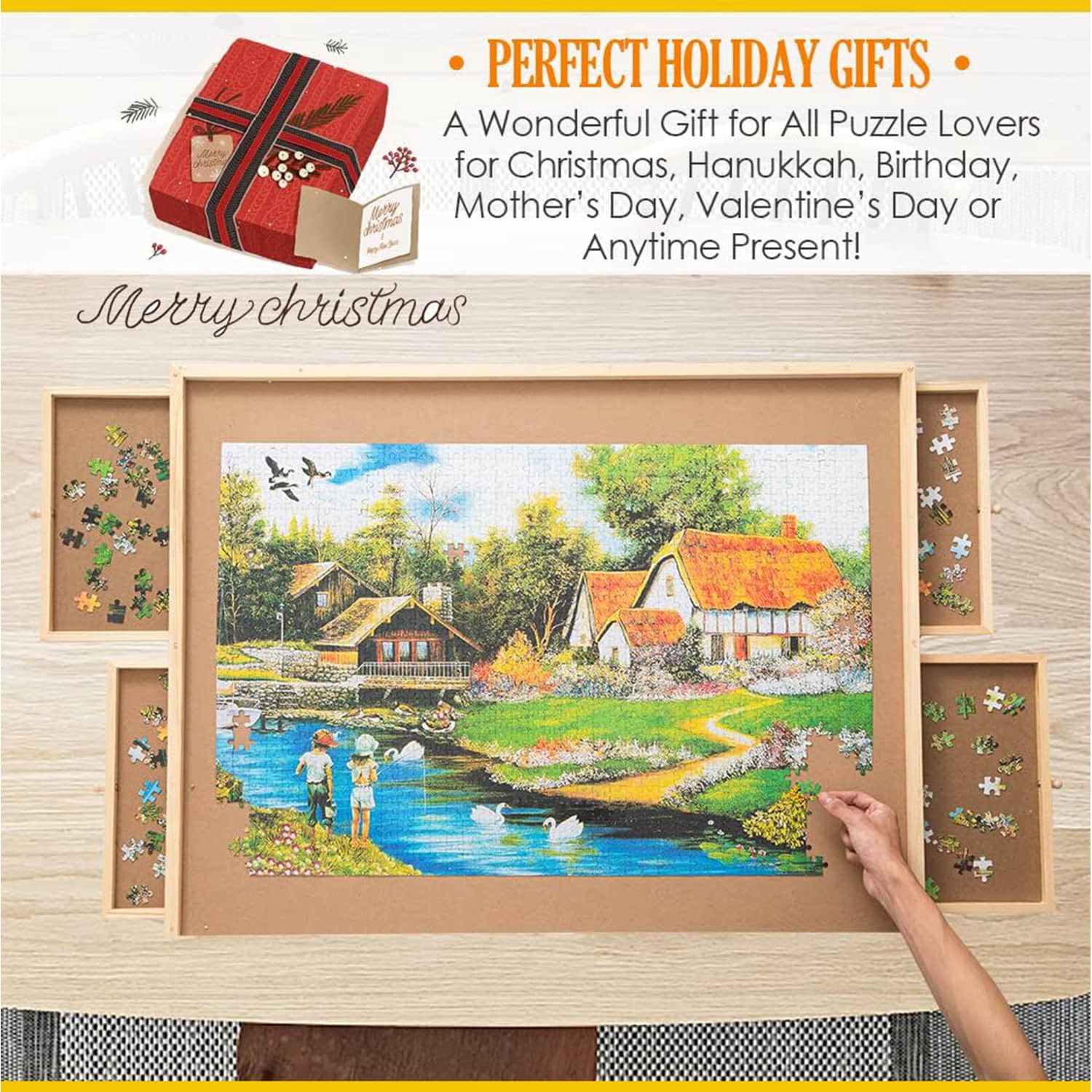 PT001 Wooden Jigsaw Puzzle Board