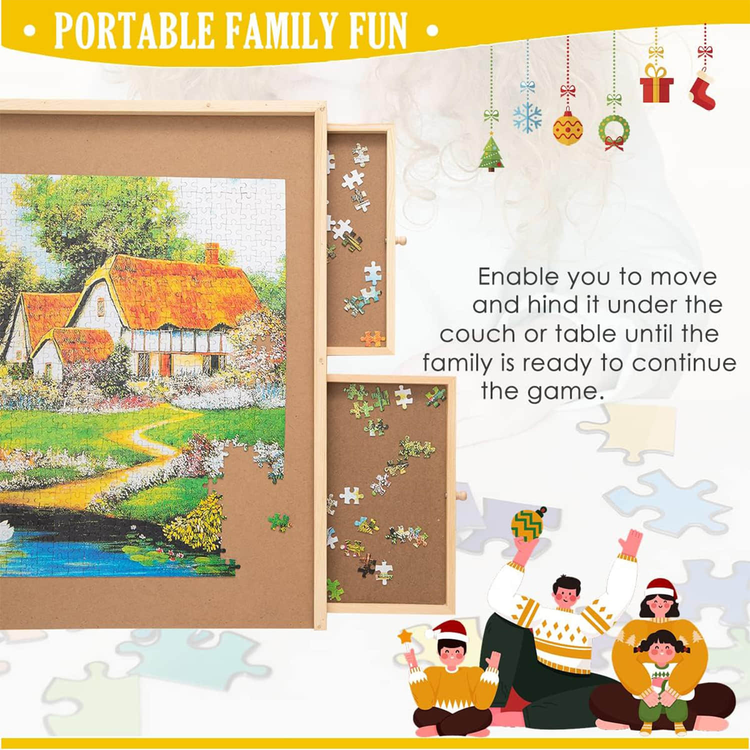 PT001 Wooden Jigsaw Puzzle Board