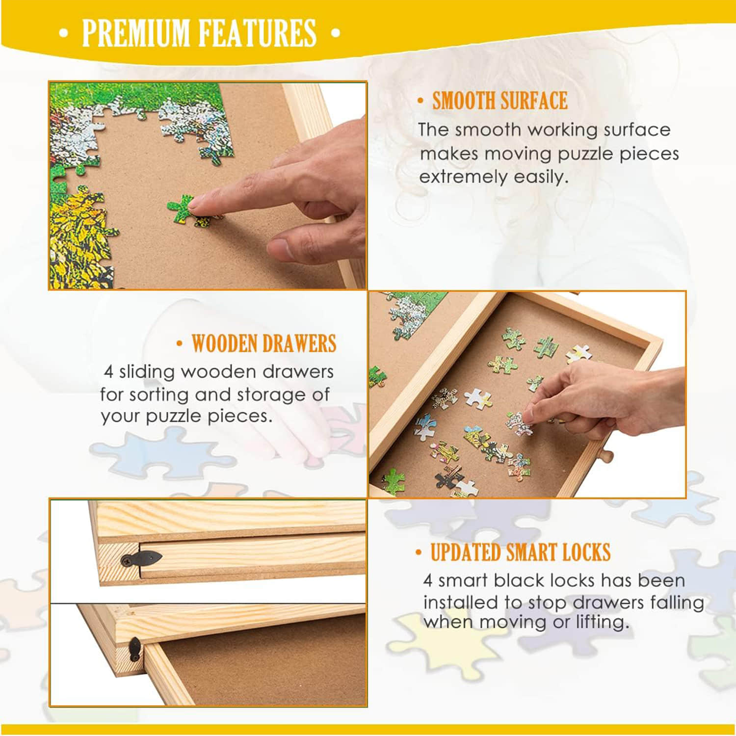 PT001 Wooden Jigsaw Puzzle Board