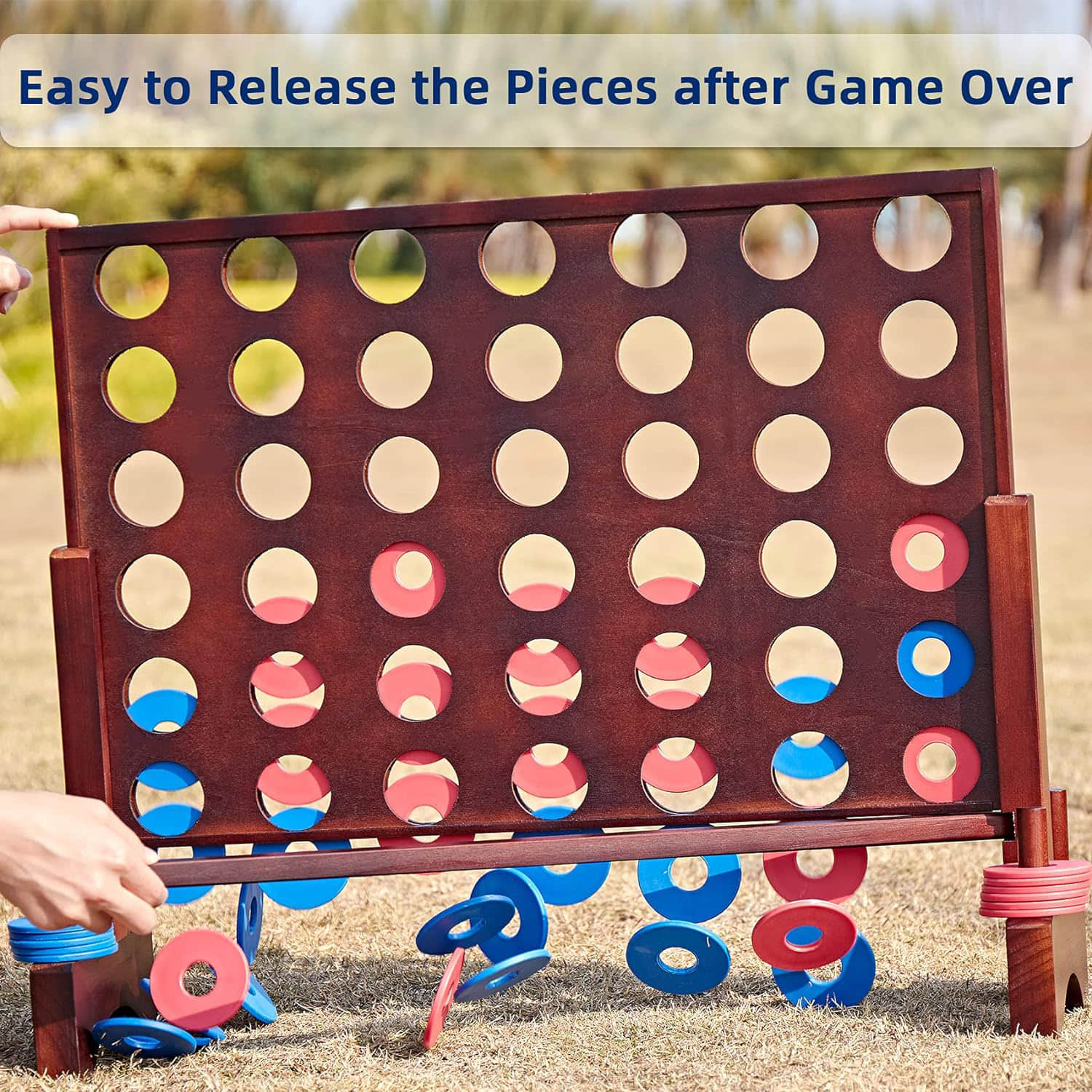 OG001  Giant Wooden 4 in A Row Game