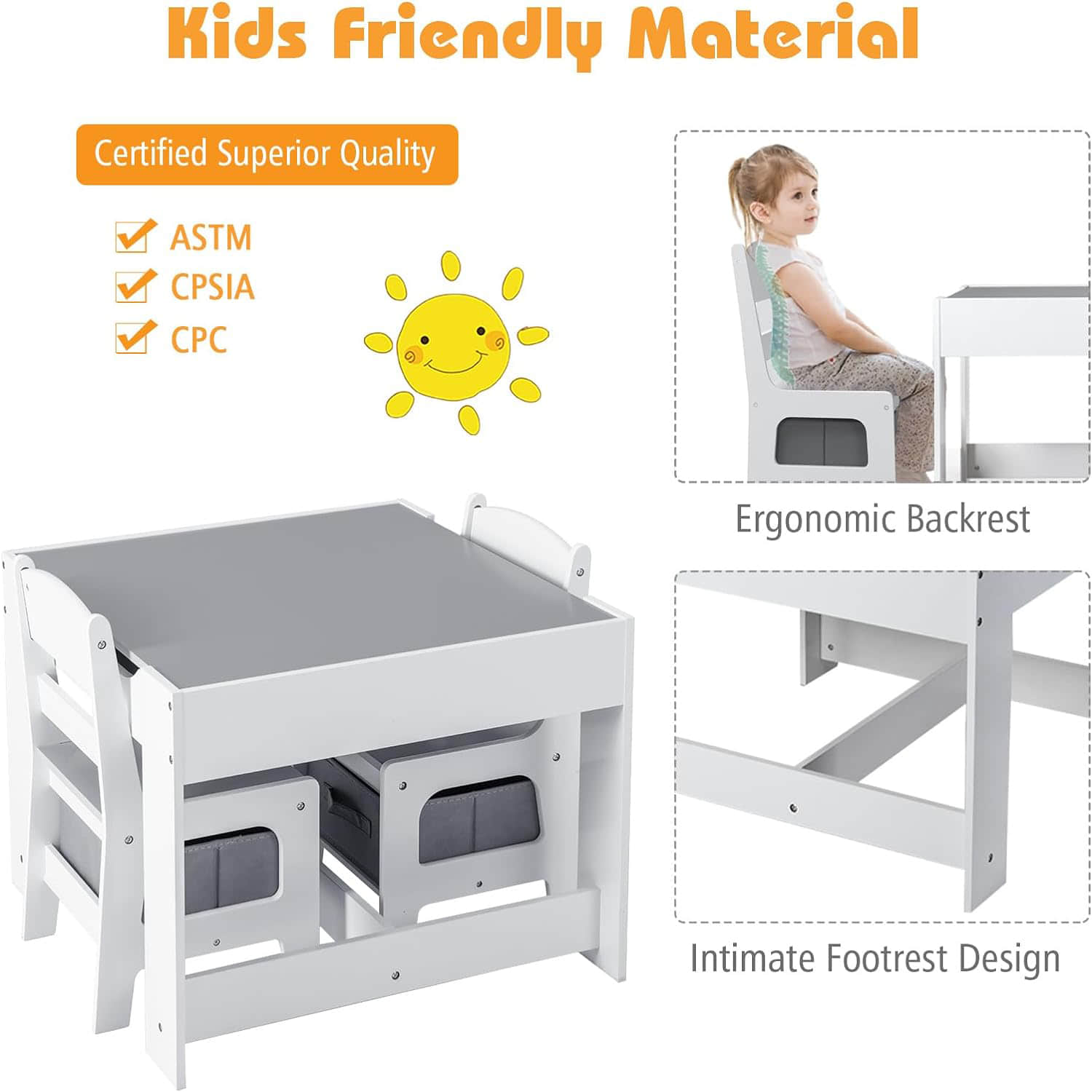 wf014 Kids Table and Chair Set