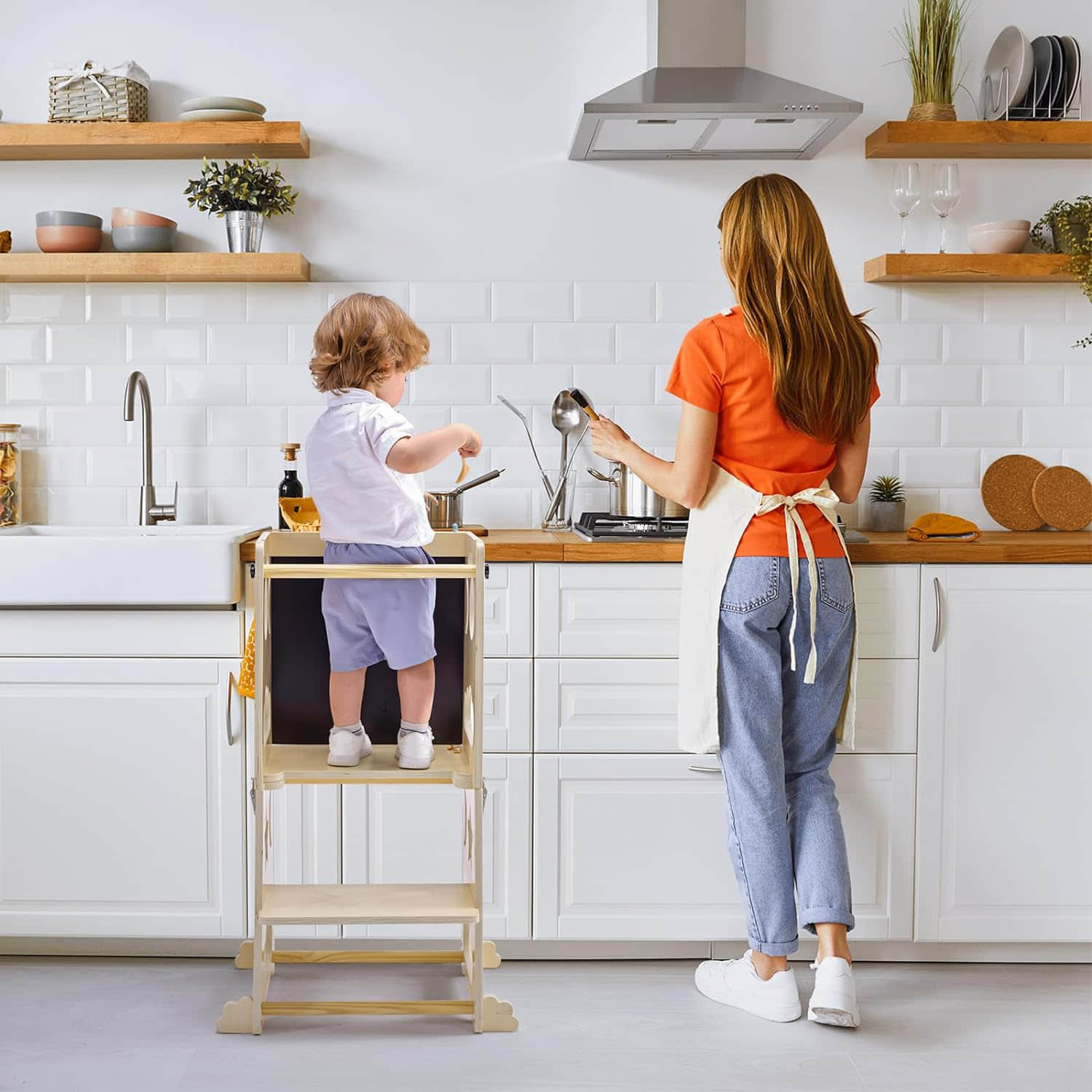 wf006 Tower Kitchen Stool Helper 