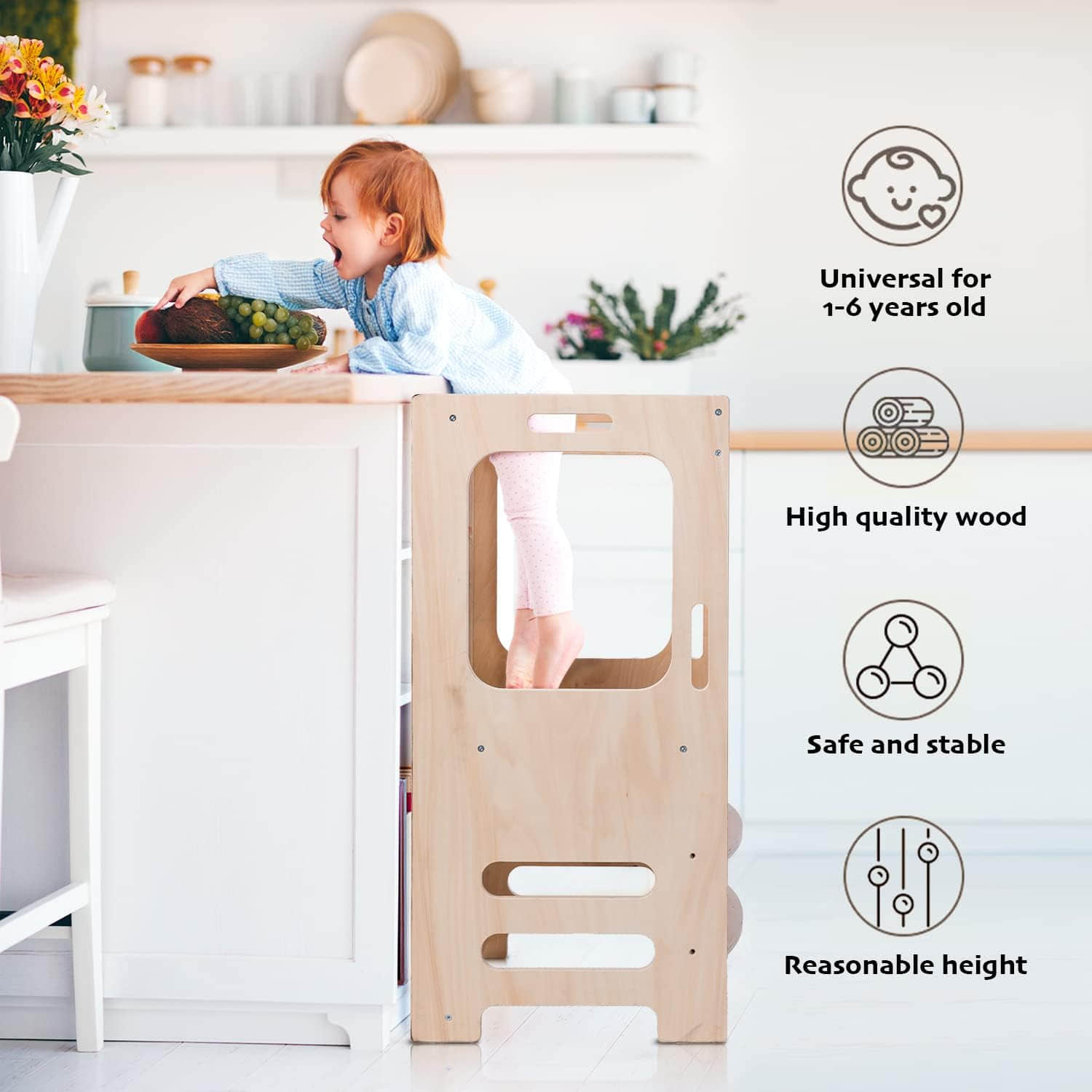 wf002 Kids Kitchen Step Stool