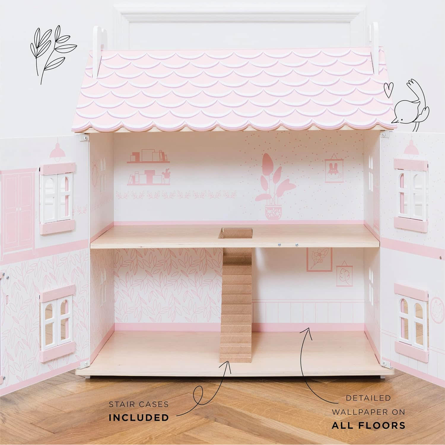dh008 Wooden Dollhouse
