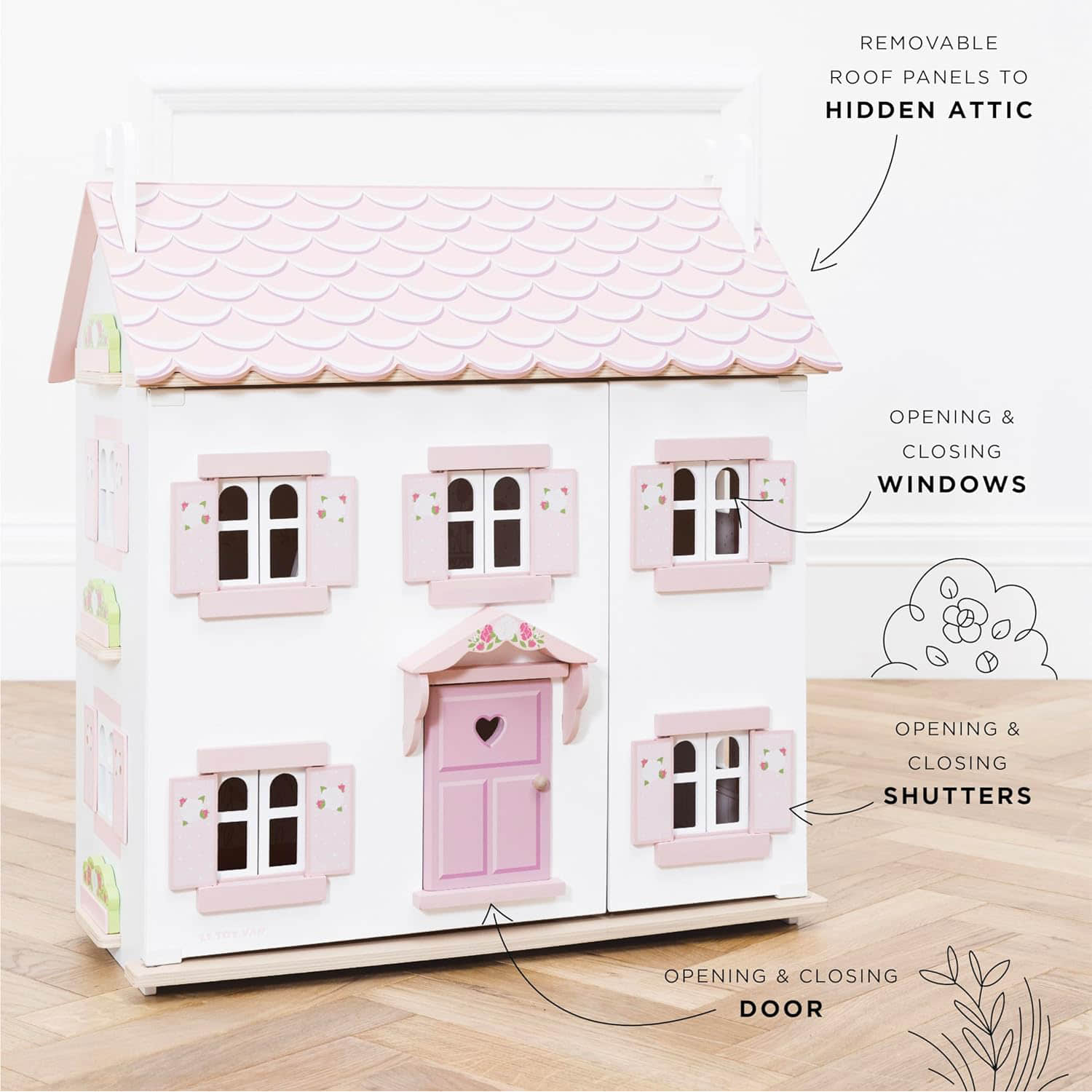 dh008 Wooden Dollhouse