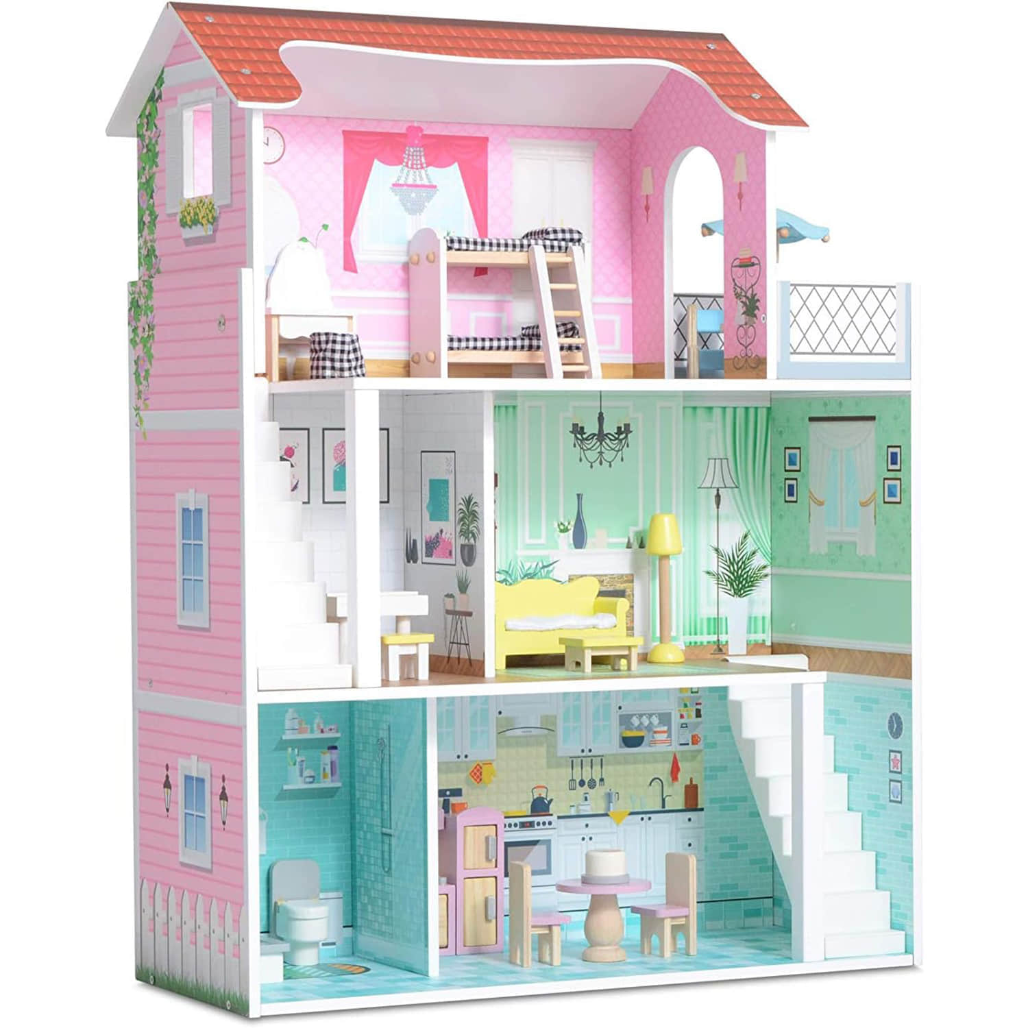 dh005 Wooden Dollhouse 