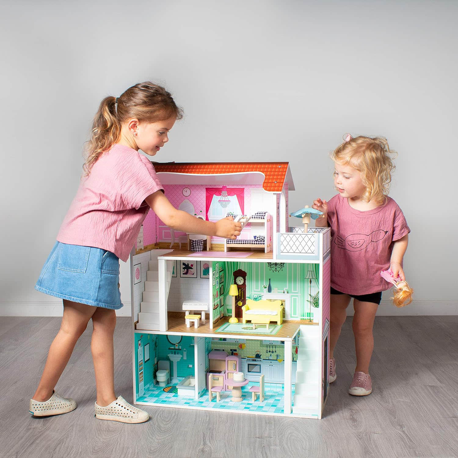 dh005 Wooden Dollhouse 