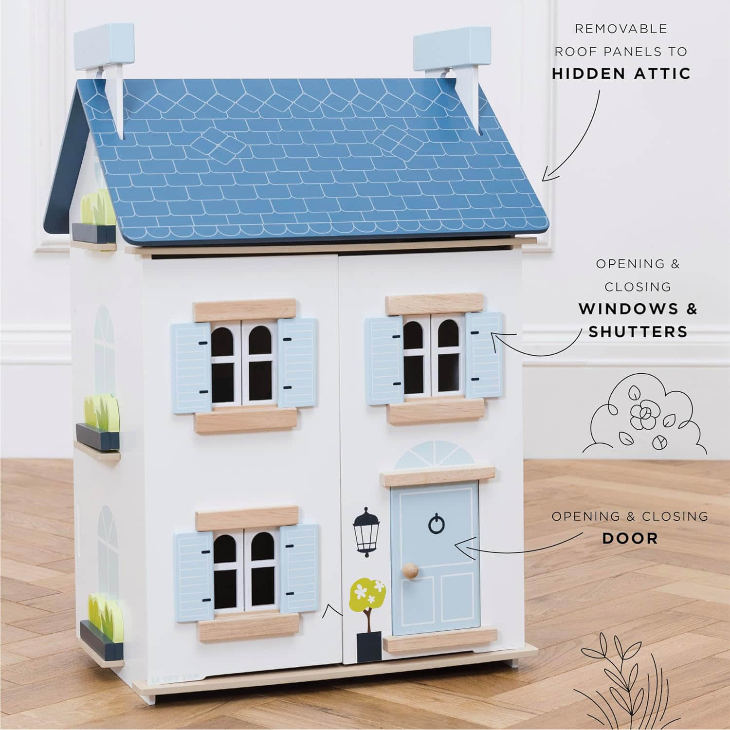 dh009 Wooden Dollhouse